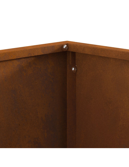 Focolare Quadrato 80x80x40 cm in Acciaio Invecchiato