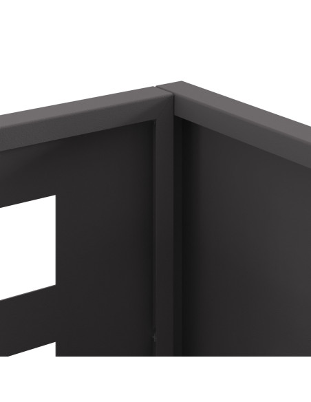 Focolare Retangolare Nero 50x30x40 cm Acciaio