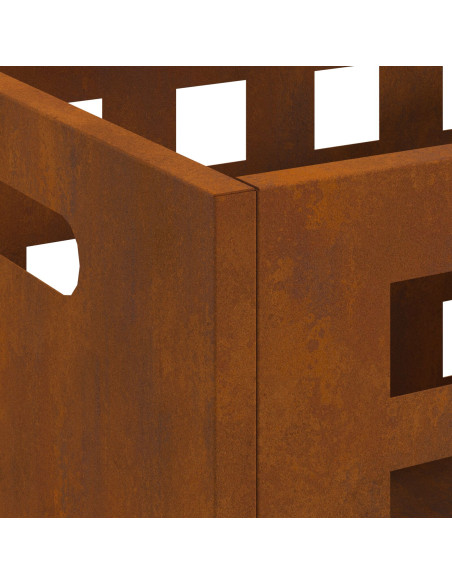 Punto focale  rettangolare 50x30x40 cm in acciaio resistente alle intemperie