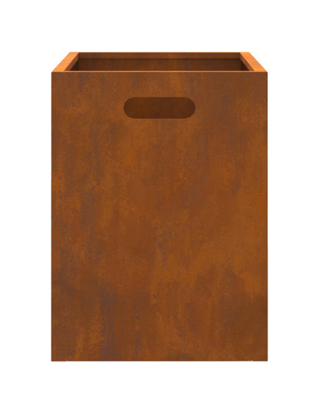 Punto focale  rettangolare 50x30x40 cm in acciaio resistente alle intemperie