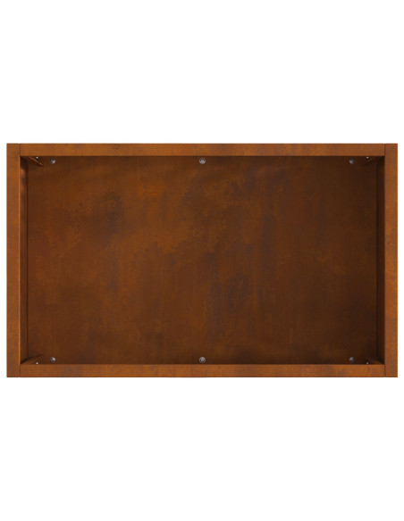 Punto focale  rettangolare 50x30x40 cm in acciaio resistente alle intemperie