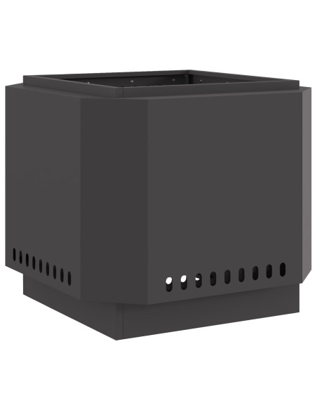 Braciere Senza Fumi Nero 58x58x51 cm Acciaio