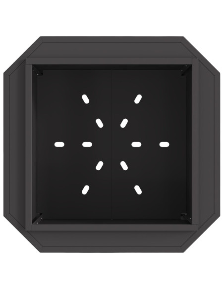 Braciere Senza Fumi Nero 58x58x51 cm Acciaio