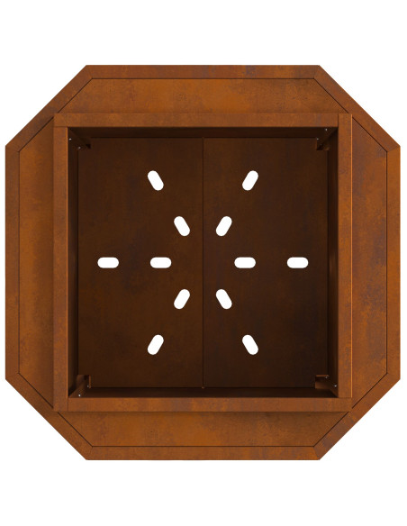 Focolare Senza Fumi 48x48x51 cm in Acciaio Antiruggine di