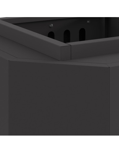 Focolare Senza Fumi Nero 38 x 38 x 51 cm Acciaio