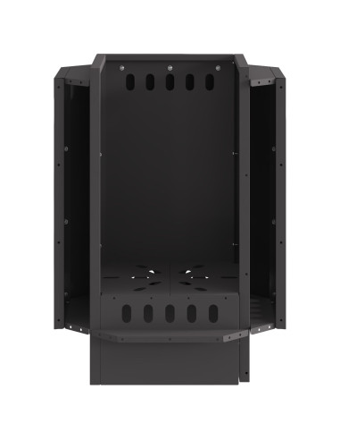 Focolare Senza Fumi Nero 38 x 38 x 51 cm Acciaio