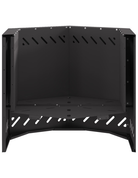 Braciere Senza Fumi Esagonale Nero 58x58x51 cm Acciaio