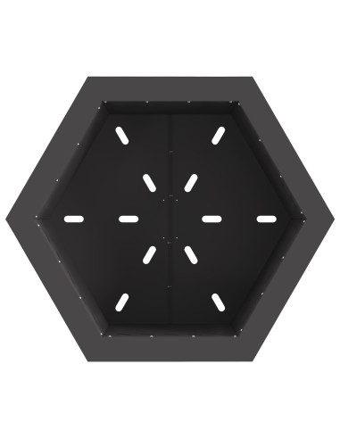 Focolare Senza Fumi Nero 58 x 58 x 51 cm Acciaio