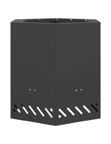 Focolare Senza Fumi Nero 48 x 48 x 51 cm Acciaio