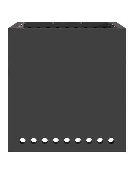 Focolare senza fumo Quadrato Nero 48x48x50 cm Acciaio