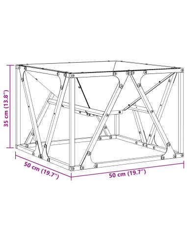 Focolare Nero 50 x 50 x 35 cm Acciaio