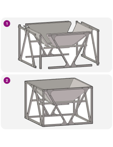 Focolare Marrone 50 x 50 x 35 cm