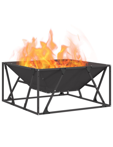 Focolare Nero 80 x 80 x 40 cm Acciaio