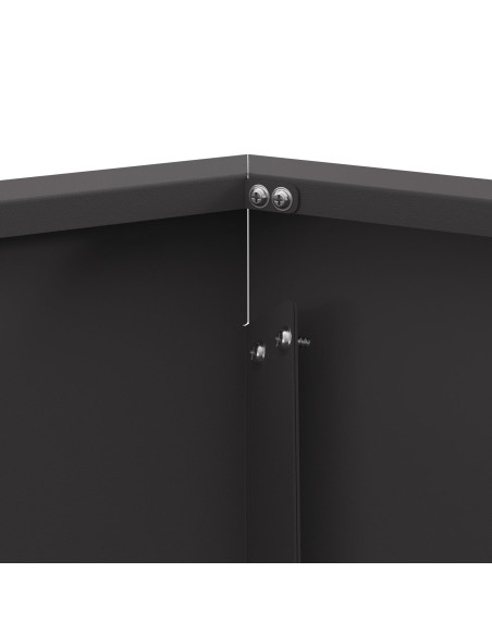 Focolare Esagonale Nero 75x75x28 cm Acciaio