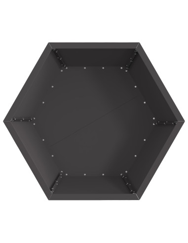 Focolare Nero 75 x 75 x 28 cm Acciaio