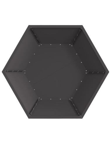 Focolare Nero 100 x 100 x 28 cm Acciaio