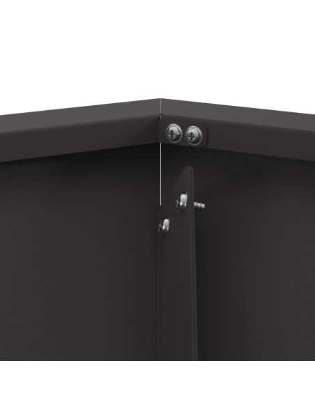 Braciere Esagonale Nera 100x100x28 cm Acciaio