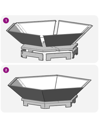 Focolare Marrone 100 x 100 x 28 cm