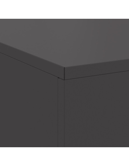 Braciere con Stoccaggio per Tronchi Nero 100x100x30 cm Acciaio