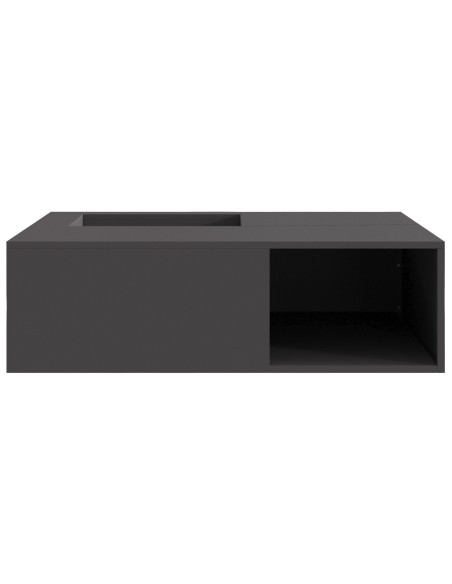 Braciere con Stoccaggio per Tronchi Nero 100x100x30 cm Acciaio