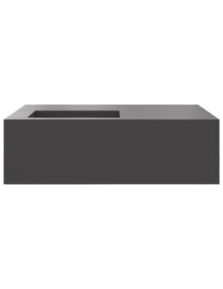 Braciere con Stoccaggio per Tronchi Nero 100x100x30 cm Acciaio
