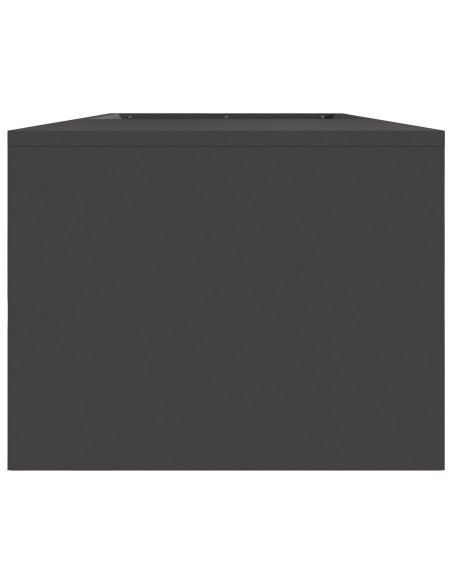 Braciere con Stoccaggio per Legna Nero 160x45x35 cm Acciaio