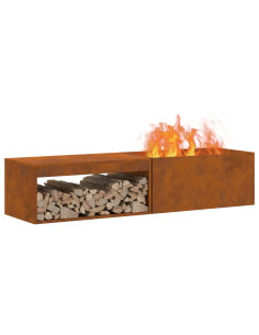 Focolare Marrone 160 x 45 x 35 cm Acciaio 2