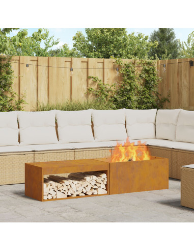 Focolare Marrone 160 x 45 x 35 cm Acciaio