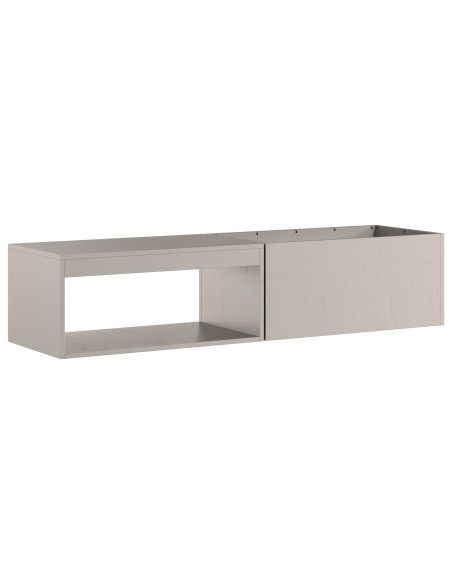 Focolare con Stoccaggio per Legna 160x45x35 cm Acciaio Invecchiato