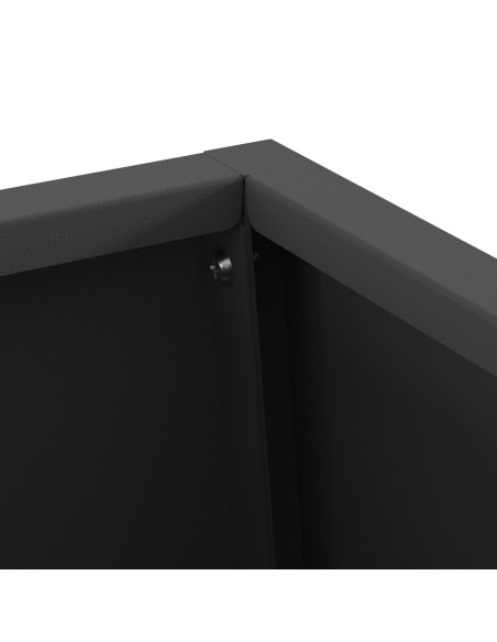 Focolare Nero 50x35x100 cm Acciaio