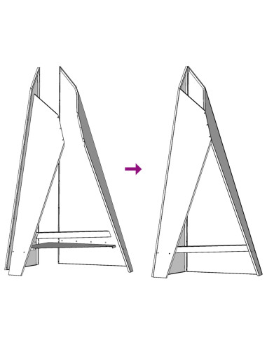 Focolare Marrone 58 x 40 x 100 cm