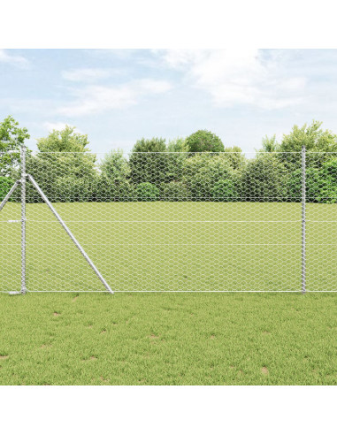 Recinzione Esagonale Argento 1,2 x 100 m Acciaio zincato