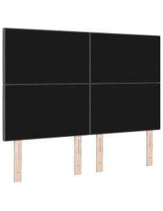 Testiera LED con testiera Grigio scuro 144 cm Poliestere