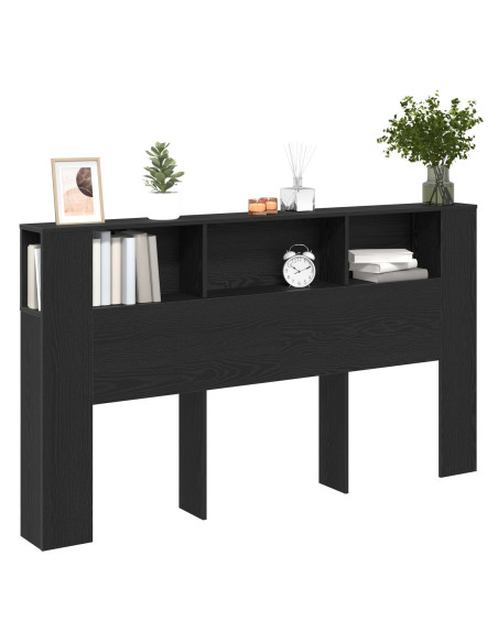 Cabina Testiera  in Rovere Nero - 180x18.5x102.5 cm