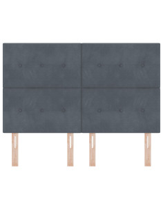 Testiera LED con luci a strisce a LED Grigio 144 cm Poliestere 2