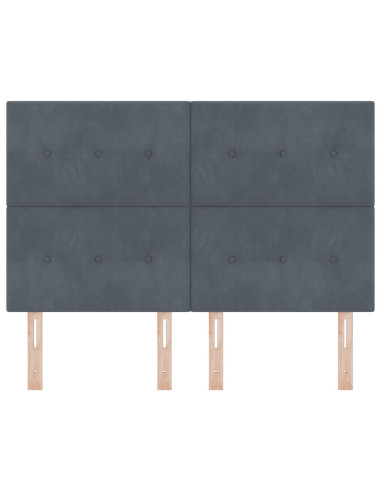 Testiera LED con luci a strisce a LED Grigio 144 cm Poliestere