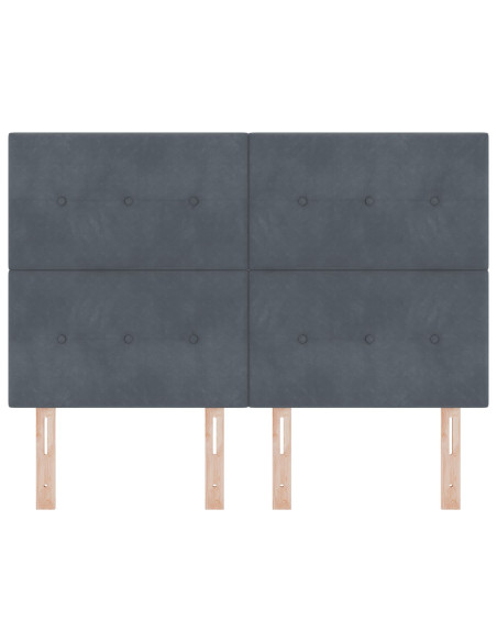 Testiera LED con luci a strisce a LED Grigio 144 cm Poliestere