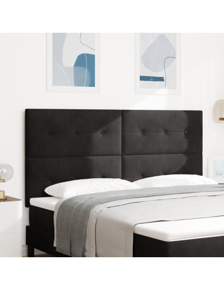 Testiera LED con luci a strisce a LED Nero 180 cm Poliestere