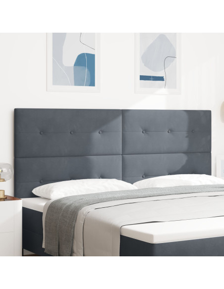 Testata LED  Grigio Scuro 100 cm Velluto