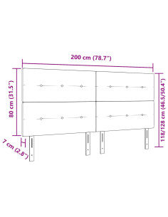 Testiera LED con luci a strisce a LED Verde 200 cm Poliestere 2