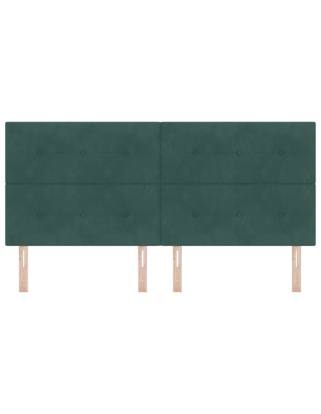 Testiera LED  Verde Scuro 100 cm Velluto