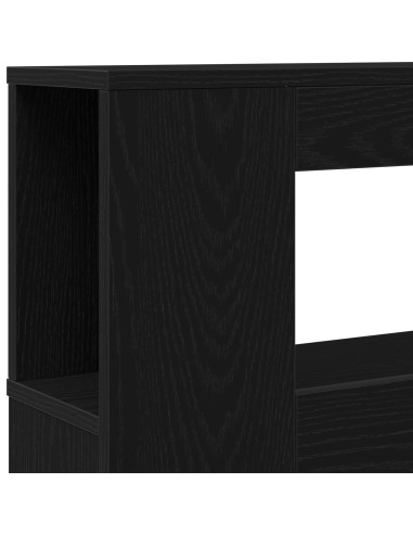 Testiera LED con lo scaffale Rovere Nero 200 x 18,5 x 103,5 cm