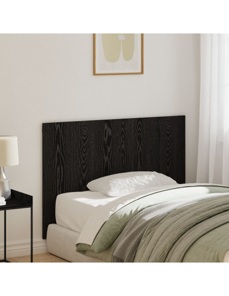 Testiera del letto  Nero Rovere 120x1,5x80 cm Legno ingegnerizzato