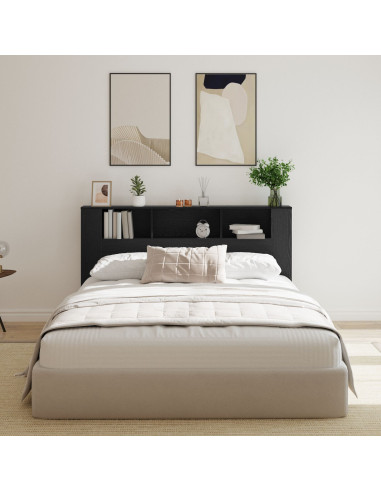 Testata del letto Rovere nero 180 x 18.5 x 102.5 cm