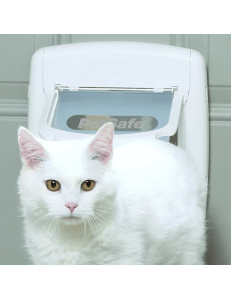 PetSafe Porta Basculante per Gatti a 4 Modalità Deluxe 400 Bianca