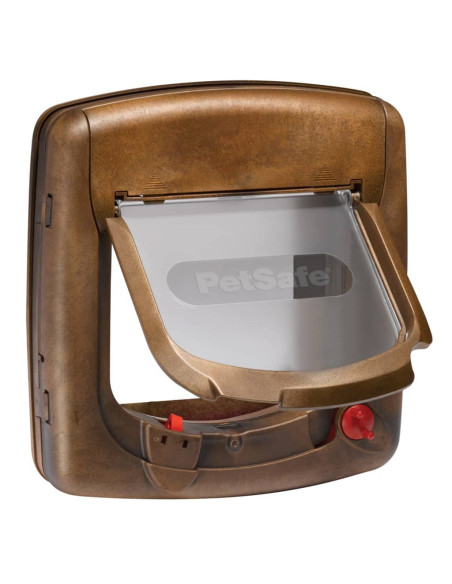 PetSafe Porta Basculante per Gatti a 4 Modalità Deluxe 420 Marrone