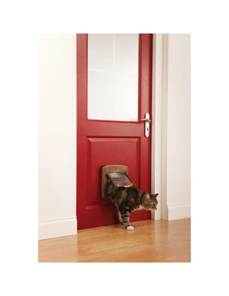 PetSafe Porta Basculante per Gatti a 4 Modalità Deluxe 420 Marrone
