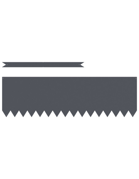Bordura per Prato 50 pcs Antracite 100 x 0.05 x 20 cm