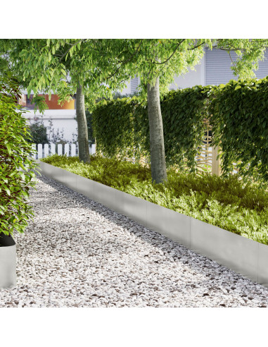 Bordura per Prato 50 pcs Argento 100 x 0.05 x 20 cm