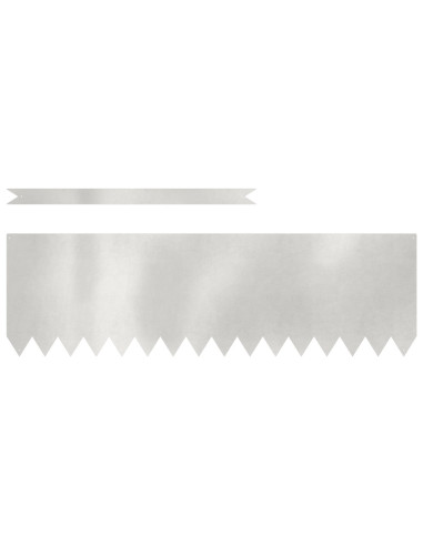 Bordura per Prato 50 pcs Argento 100 x 0.05 x 20 cm